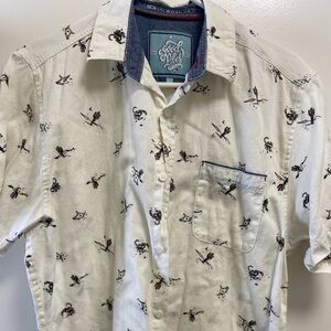 Cool Vibes men's large button down, short sleeve shirt cactus scorpians $39